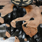 Cypress Teak Root Square Coffee Table - Black/natural - Image 7