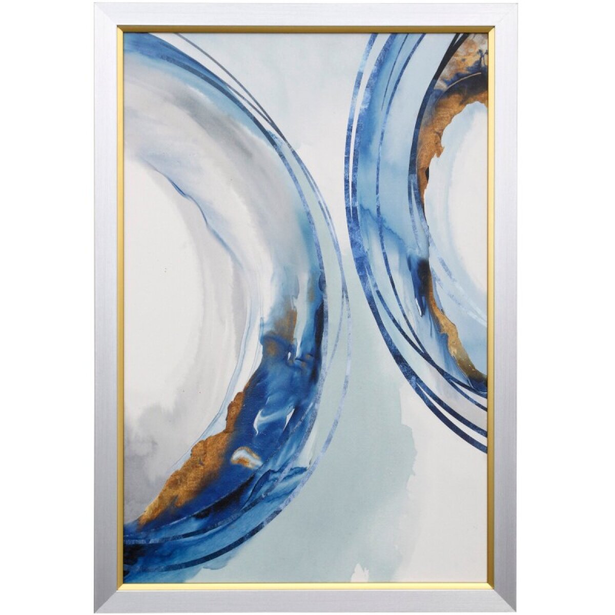 32286731dc4150ade2780f9781347dca Blue Water Rings Ii Textured Framed Print - Image 1
