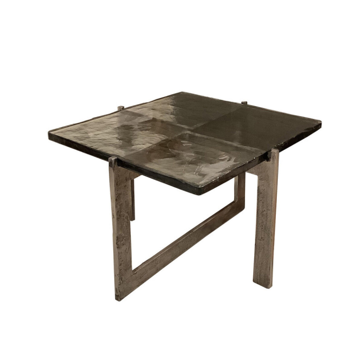 323063d102746a0b353c40ef31b8106b Walker Cast Aluminum Square Accent Table - Nickle Antique - Image 1