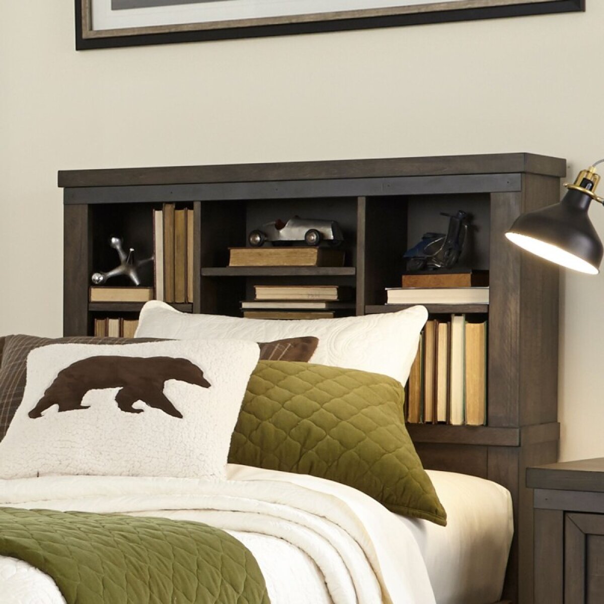 32d15f8ce2fdca53cad07379d55f62c2 Thornwood Hills Full Bookcase Headboard - Image 1