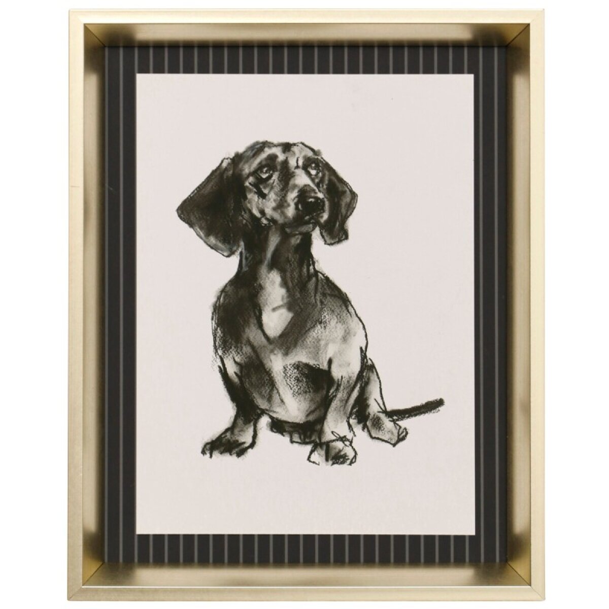 32eee29dd2f6ea9c8c8d5079c5efe4bc Modern Dog Iv Framed Print Under Glass - Image 1