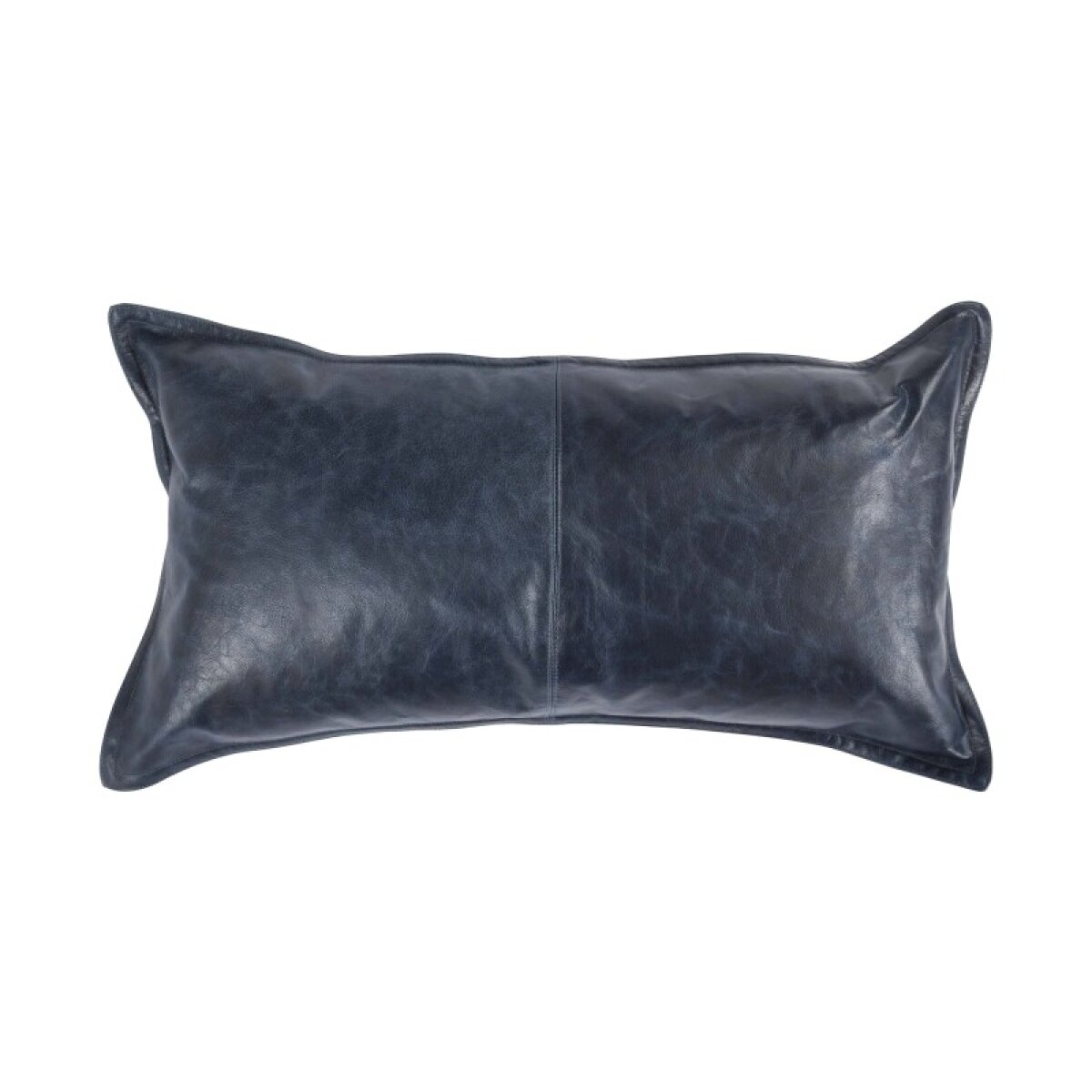3379bb5ddec3a2086235adfa4f014d8d Dupont Leather Naval Night Blue Lumbar Pillow Cover - Image 1
