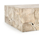 Sorrento Solid Wood Square Coffee Table - Bleached - Image 6