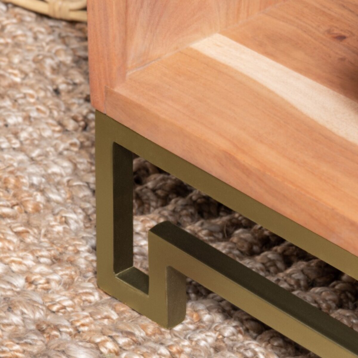 33ccc94be05c22c7e92a99e505aa70fe Parikh 5-Shelf Laser Cut Iron and Acacia Bookshelf - Image 1