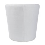 Dann Foley Lifestyle Swivel Tub Chair Covered White Boucle Fabric - Image 4