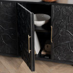 Albero Solid Wood 4dr Buffet - Black - Image 10