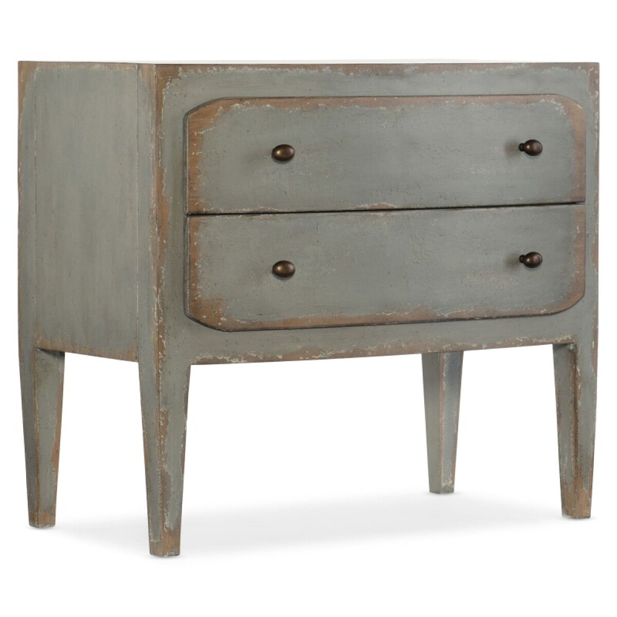 34f1420bab3c294f160386cab7176e69 Bedroom Ciao Bella Two-Drawer Nightstand- Speckled Gray - Image 1