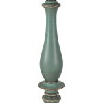 Avignon Blue Traditional Classic Floor Lamp With Drum Shade In Silk Blend Taupe Fabric - Image 4