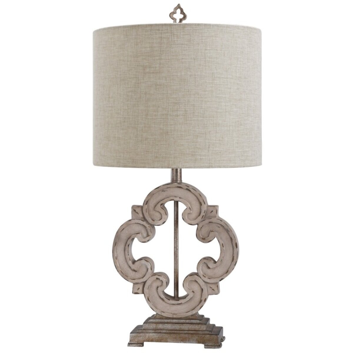 361a1828d19d7d38fc9806ea2734e479 Tuscany Cream 30in Traditional Cast Table Lamp 150 Watts 3-way - Image 1
