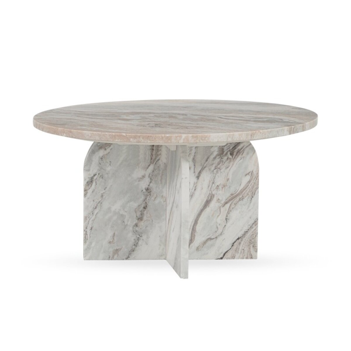 362a5bcc6741d34931e745b85ca72db4 Reilly Marble Round Coffee Table - Rusty Gray - Image 1