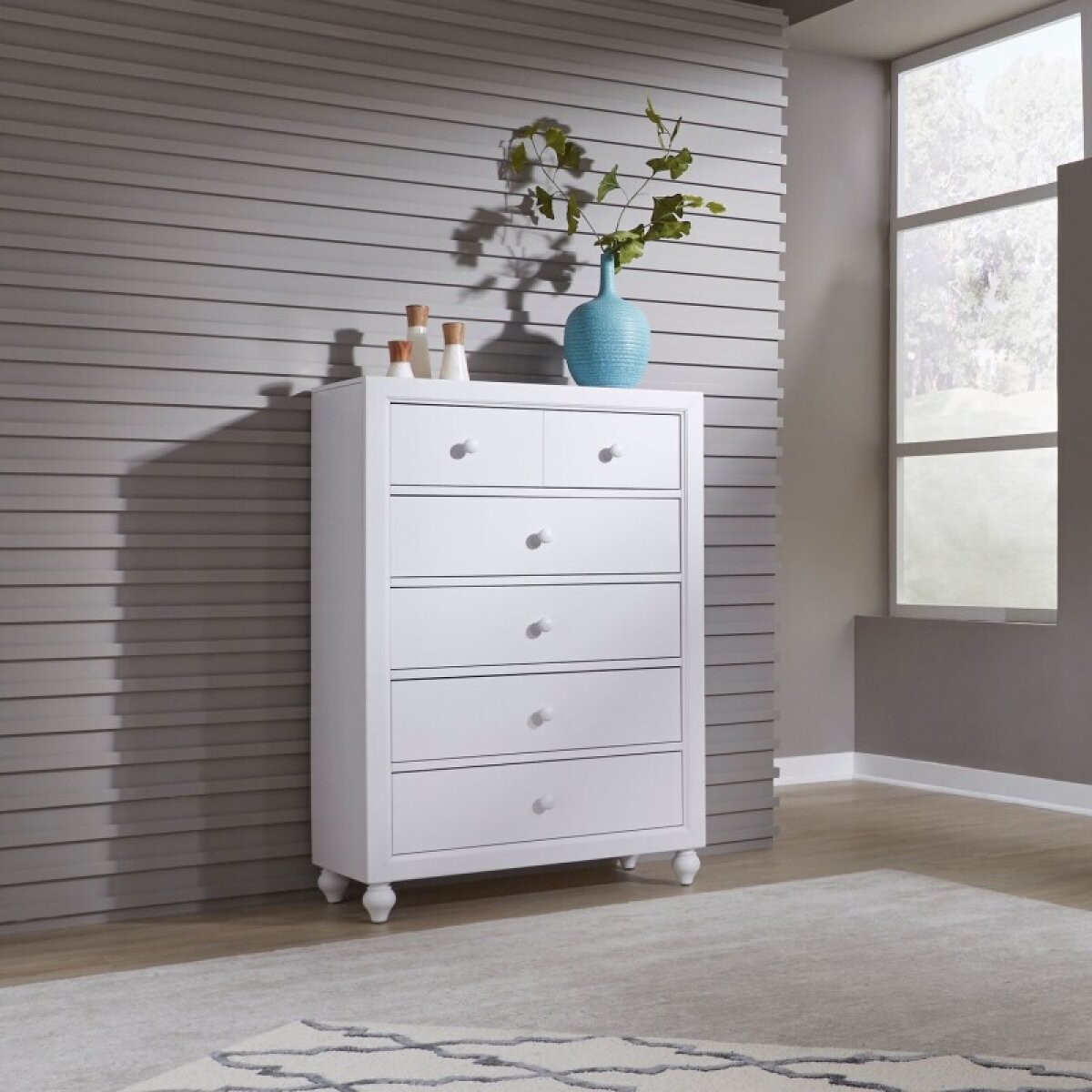 365d01ca1476db65e17865e942a04b2d Cottage View 5 Drawer Chest - Image 1