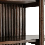 Redford Solid Wood Bookcase - Bark Brown - Image 6