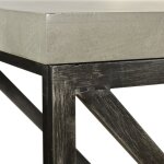 Concrete Gray And Ebony Norman Wyatt Home Zigzag Console Table Mdf Top - Image 4