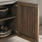 Roya Solid Wood 4dr Cabinet - Toasted Brown - Image 10