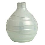 Norman Wyatt Home Pearlescent White Ceramic Vase 13in