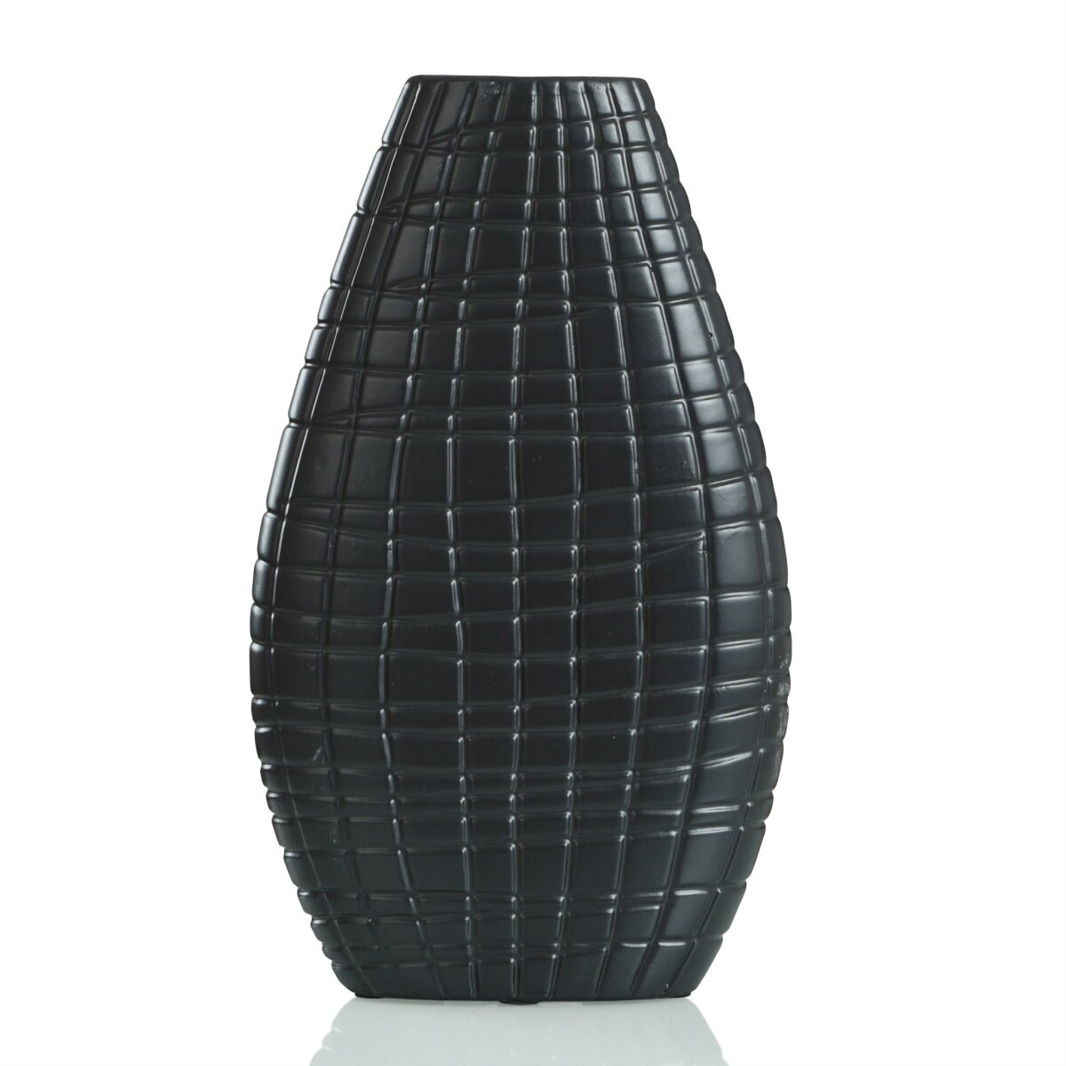 3709d3f4f6d6cd6a4c7ca38400b21418 Volos Vase | Matte Black Finish On Ceramic - Image 1