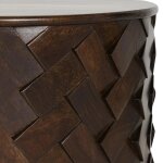 Shira Solid Wood Round End Table - Kona Brown - Image 4