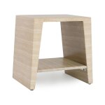Rosen Outdoor Rectangle End Table - Travertine