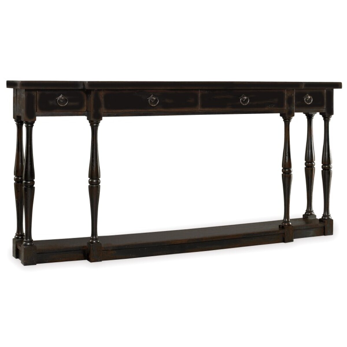37c44bc177e250808c96483094b49545 Living Room Sanctuary Four-Drawer Thin Console - Ebony - Image 1
