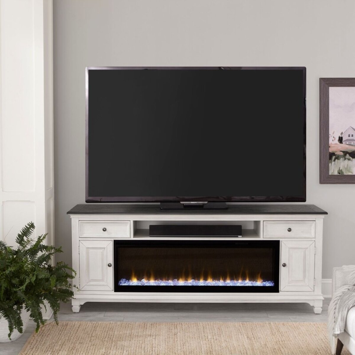 38329796d8f709a4df279ca13b2678e0 Fireplace TV Consoles 417 80 Inch Console w/ Fire - Image 1