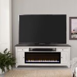 Fireplace TV Consoles 417 80 Inch Console w/ Fire