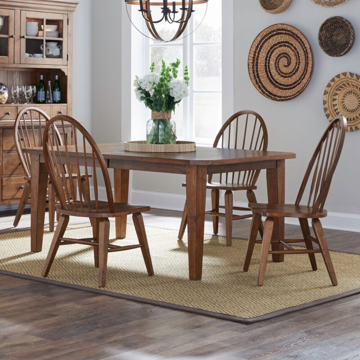 387be84ac7bf6e1058316c527d1e0bbd Hearthstone Ridge 5 Piece Rectangular Table Set - Image 1