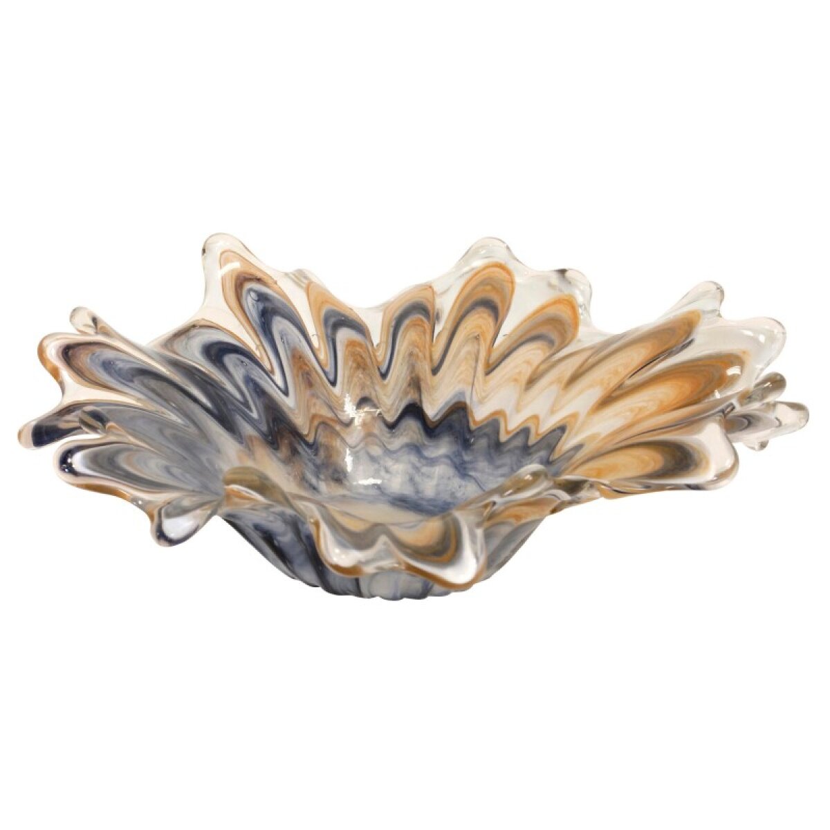 38e9dfb39e5e5841dfdd5e53deda5607 Amber & Lavagna Blast Glass Centerpiece - Image 1