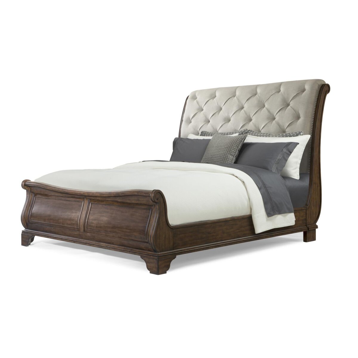 38f451c93cc4fb46d5aaf2d815f4cee3 Complete Dottie Upholstered Headboard Sleigh Bed Queen 5/0 - Image 1