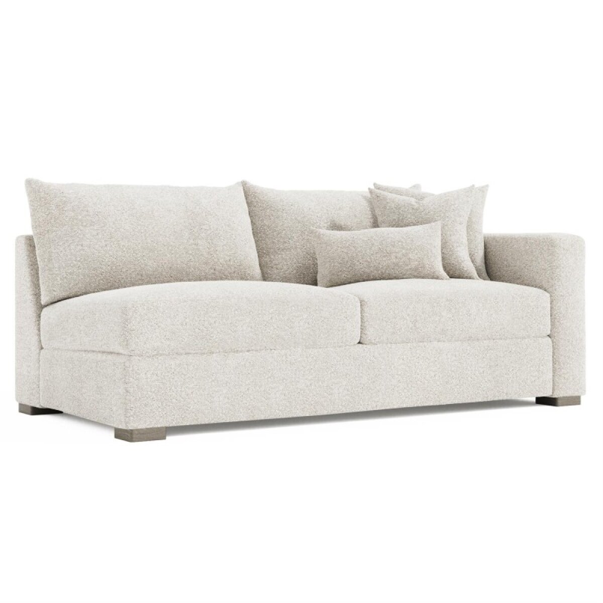 38f7ee2a7e46dcd33bd3499e52ea278b Helena Fabric Right Arm Loveseat Wood Foot - Image 1