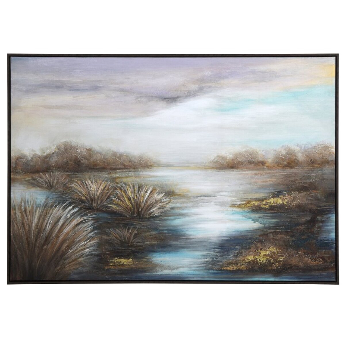 38fdb53f91d9efdcd912475caffe6208 Into The Marsh Hand Embellished Framed Canvas - Image 1