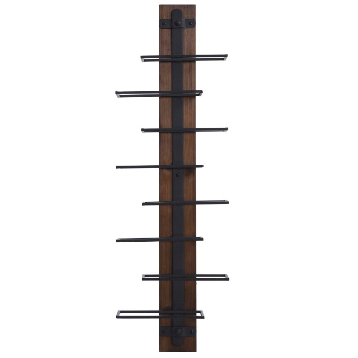 390cc0bfc8f9913e9ae9a2a2e8463205 Wood And Metal Wall Wine Holder - Image 1