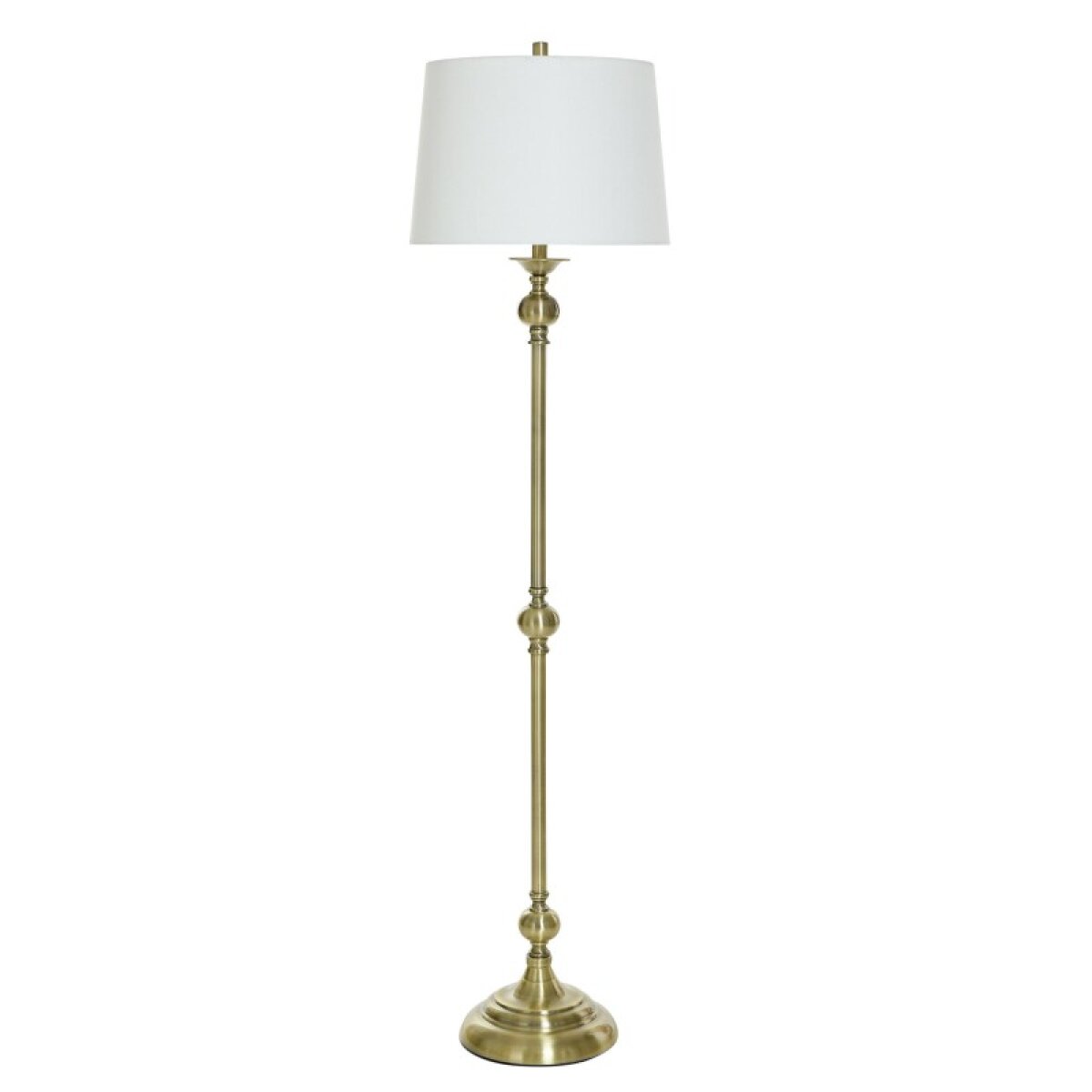 3913c986a471742cae436f9142b2e987 Antique Brass Steel Floor Lamp - Image 1