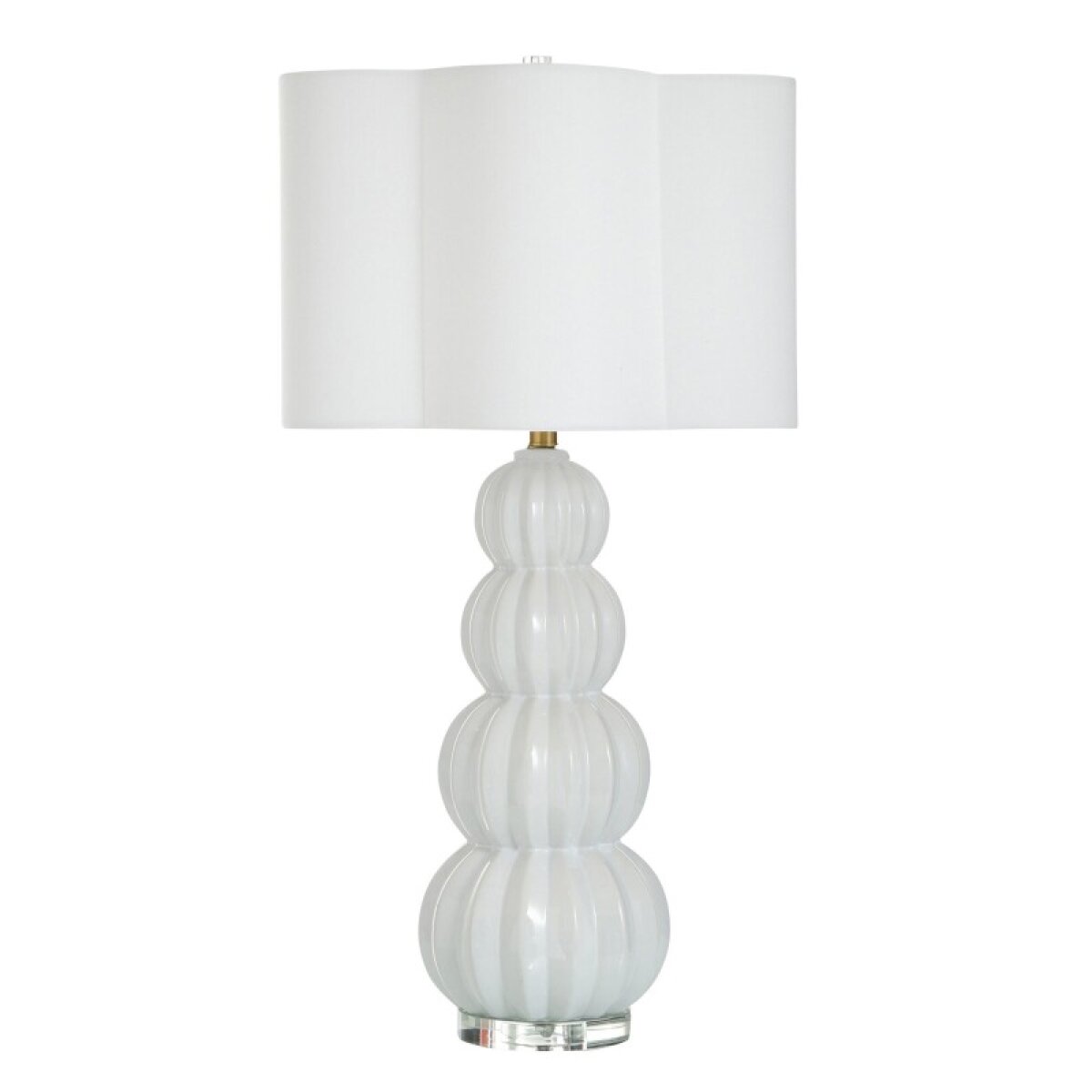 392bb6ec7b27deedb750d1eb95da05ef Ophelia Tamara Day For Stylecraft High Gloss White Ceramic Table Lamp - Image 1