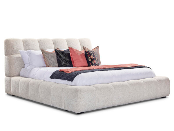 Escape - Fluffy River Rock Queen Upholstered Bed - Image 5