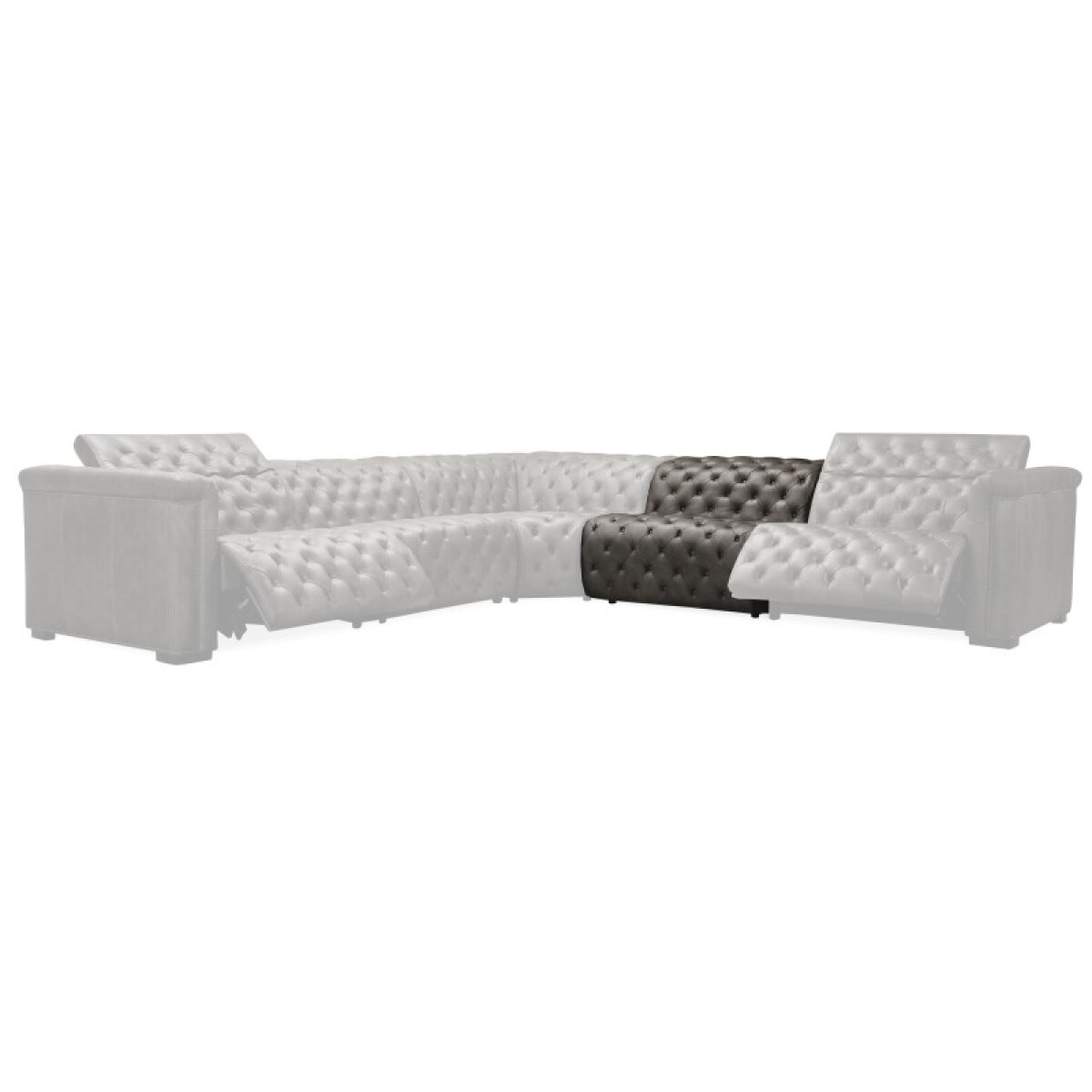 39c59e63afffeaa7e53a866845568976 MS Living Room Savion Grandier Armless Chair and Half w/PWR Headrest - Image 1