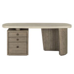 Angus Solid Wood Desk - Antique White/distressed Gray - Image 3