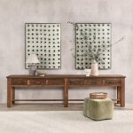 Ezra Reclaimed Wood 6dwr Console Table - Natural - Image 10