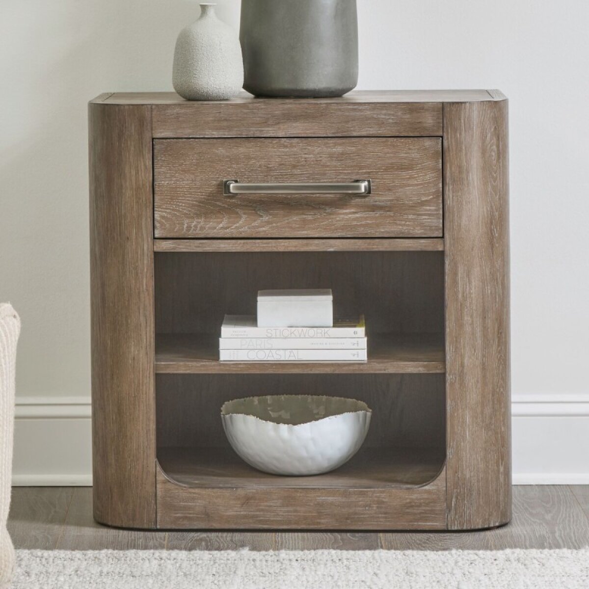 3a266ffb640ea041091e774385ac49e2 South Bend Open Nightstand w/ Charging Station - Image 1