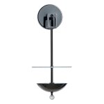 Black Nickle Steel & Acrylic Wall Mount Lamp With Diffuser