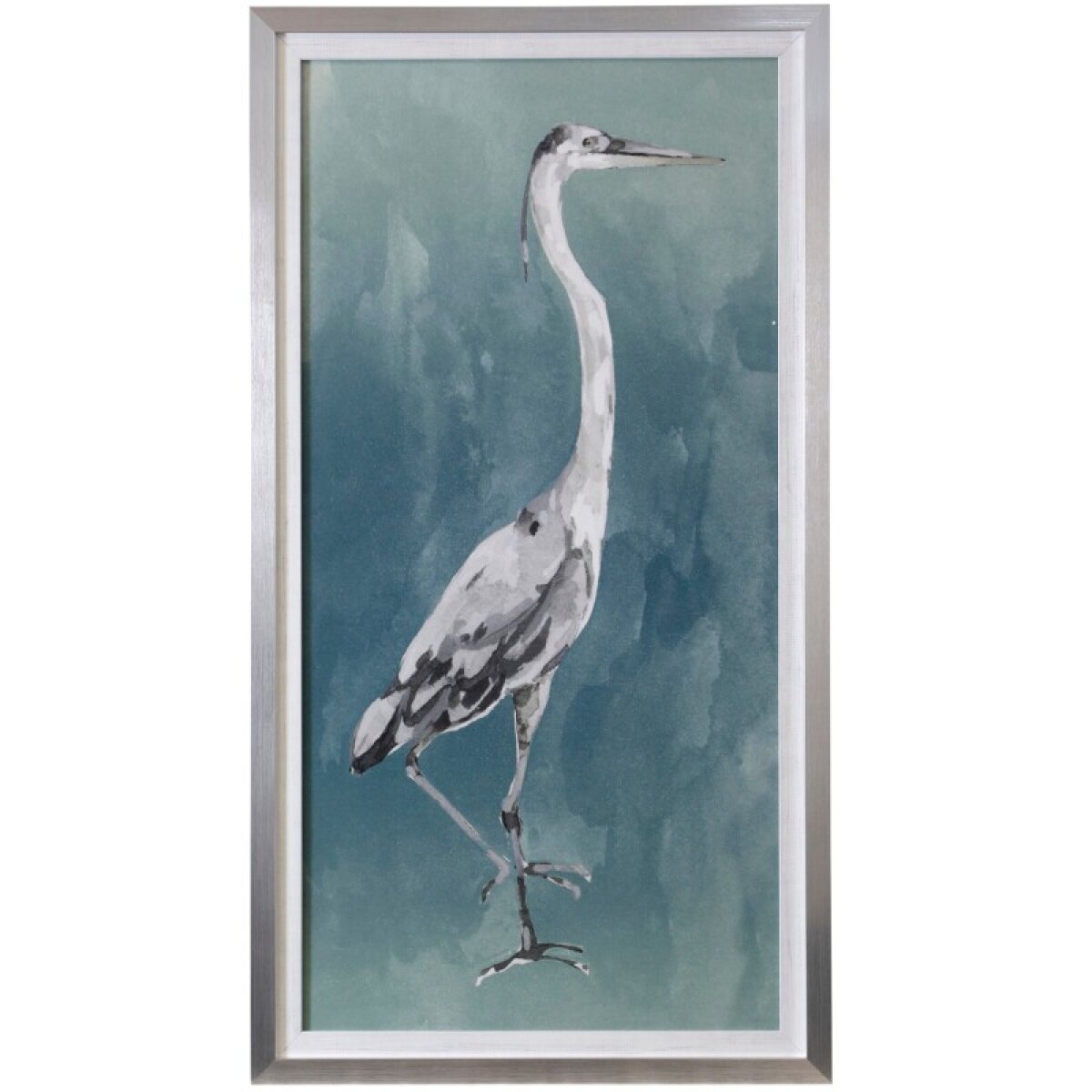 3a5ffc203fa861cd37015bd39b00057f Egret On Azure Ii Textured Framed Print - Image 1