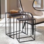 Coreene Nesting Tables, Black, S/3 - Image 4