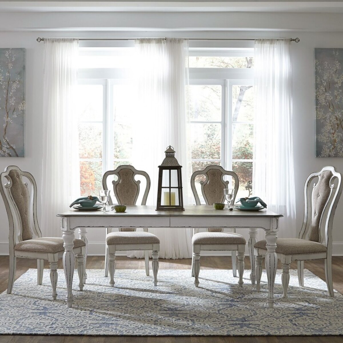 3a71ab4fb03945b02d0e8221731fa964 Magnolia Manor 5 Piece Rectangular Table Set - Image 1
