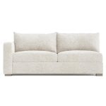 Helena Fabric Left Arm Loveseat Without Pillows Wood Foot - Image 3