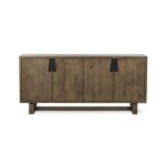 Lyra Solid Wood 4dr Buffet - Smoke Brown - Image 3
