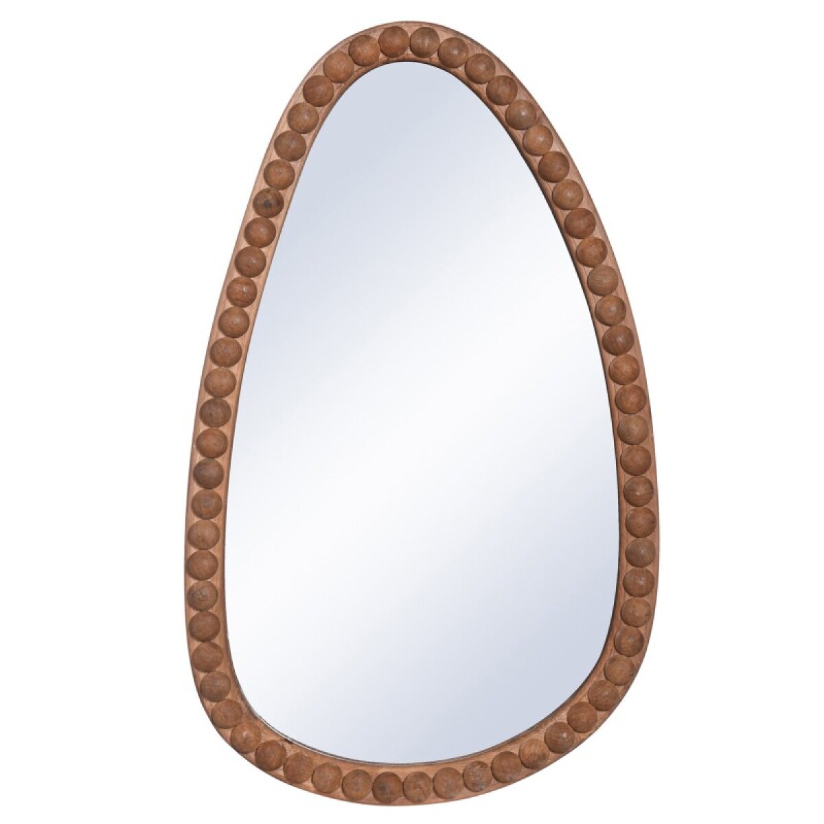 3ad22809d8484117b2288743f7c0d869 Natural Decorative Mirror With Organic Shape And Knob Patterned Frame - Image 1