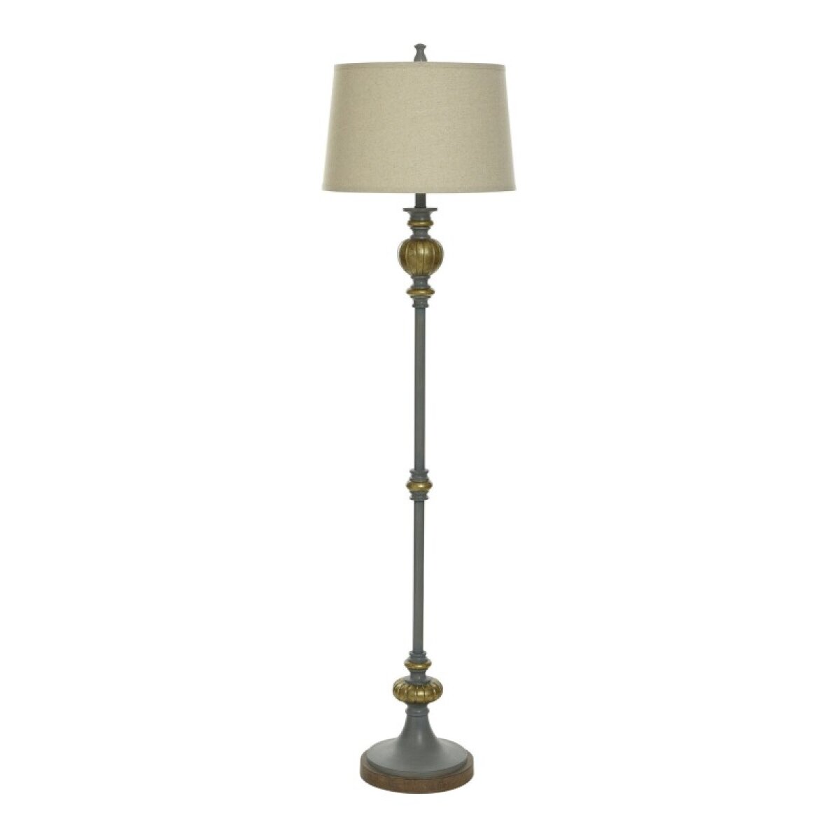 3ad725154f7cf4e83125be2c521cffc6 Aged Gold Floor Lamp Brushed Grey And Gold Rubbed Finish On Traditional Design - Image 1