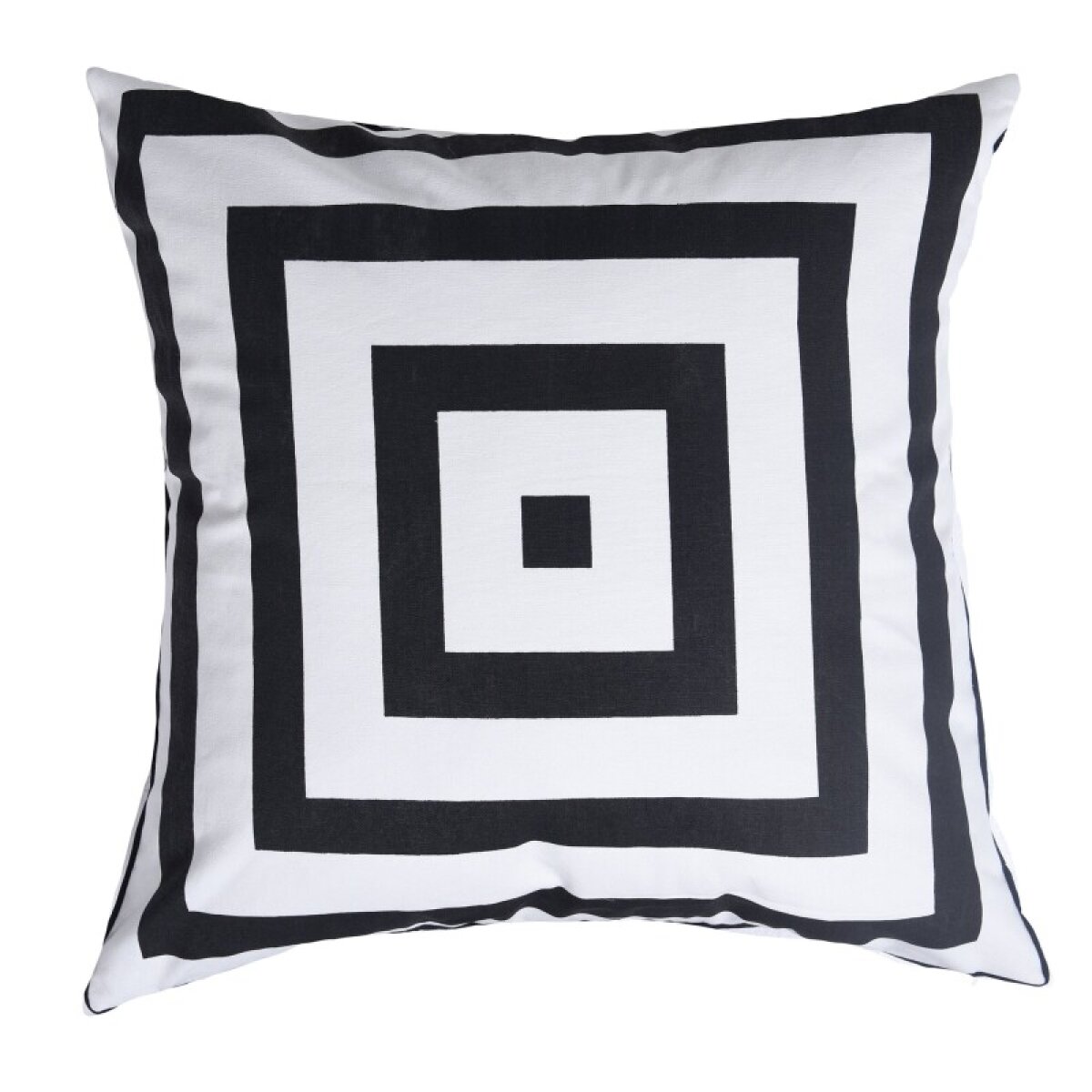 3b0ecb85a58d435775975cbb4e02614e Dann Foley Lifestyle Down Feather Pillow With Black And White Square Printed Cotton Canvas 24in - Image 1