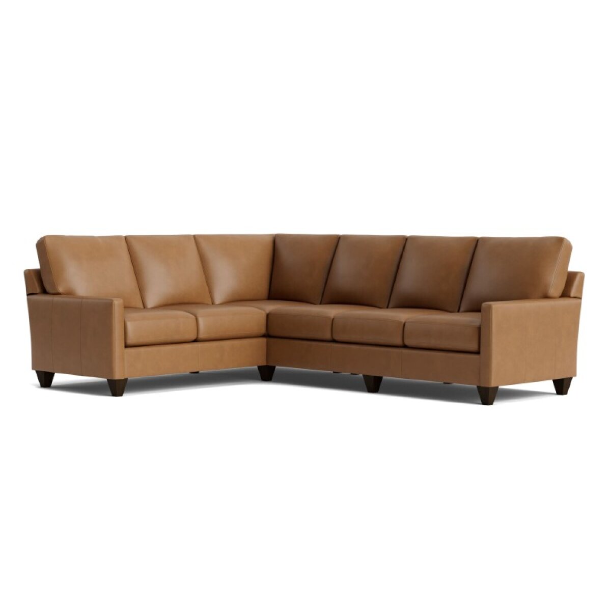 3b9e803eb15fcefe4a712966e7613c10 True Custom™ True Custom® Leather Track Arm L-Shaped Sectional - Image 1
