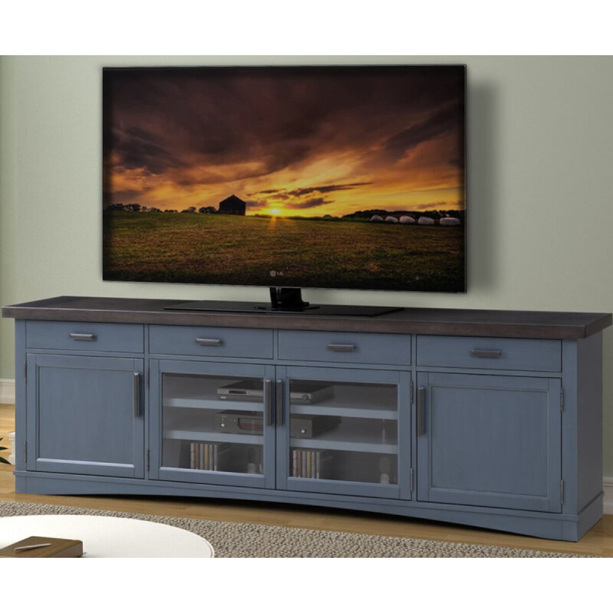 3bbe433b50849c20c6a9c700638b0ef2 Americana Modern - Denim 92" Tv Console - Image 1
