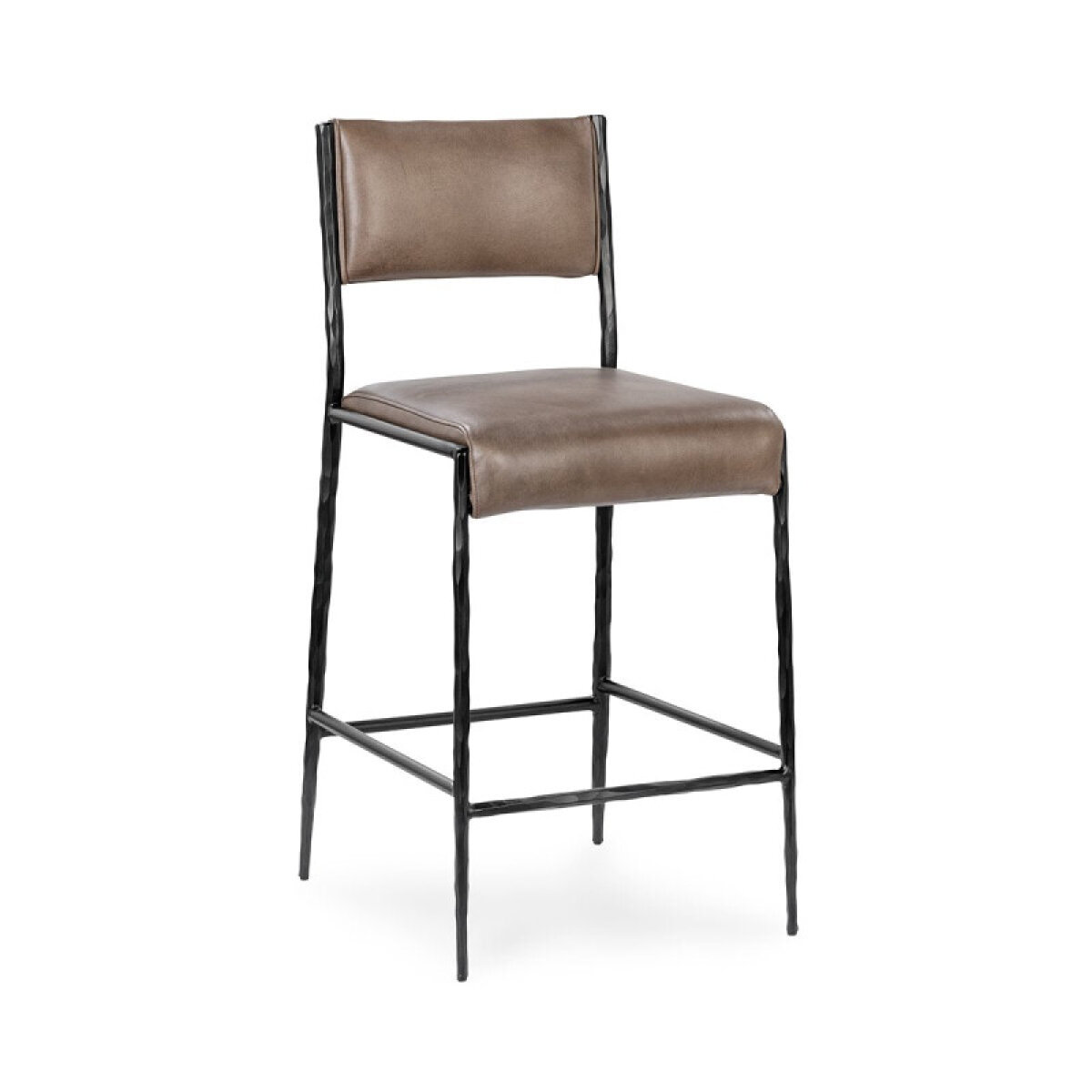 3bcf992ccc7bfdda5081b68245a634d2 Kayne Leather Counter Stool - Image 1